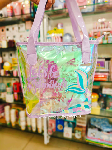 Holographic Transparent Tote Bags