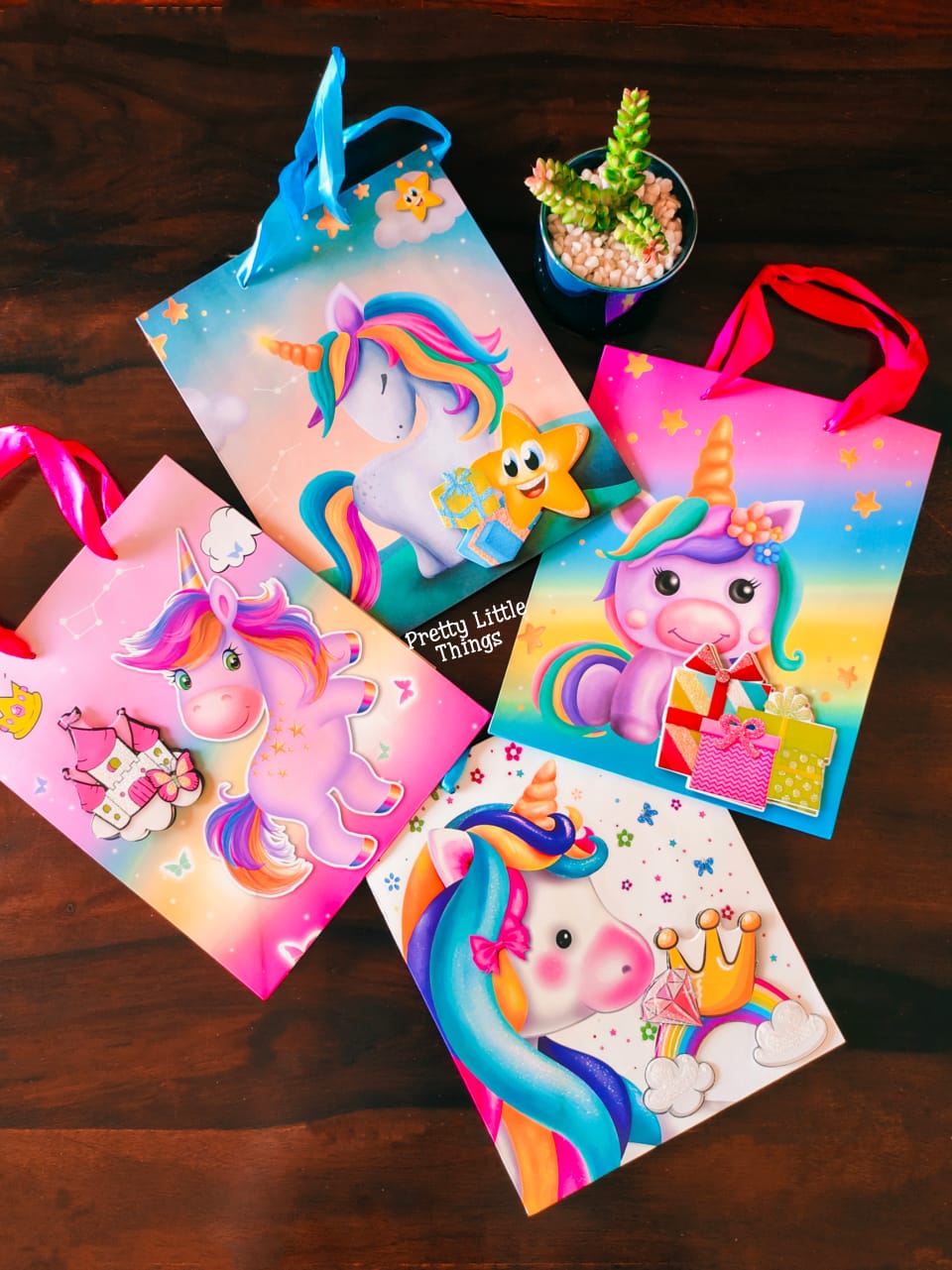 Unicorn Themed Small Paper Gift Bags