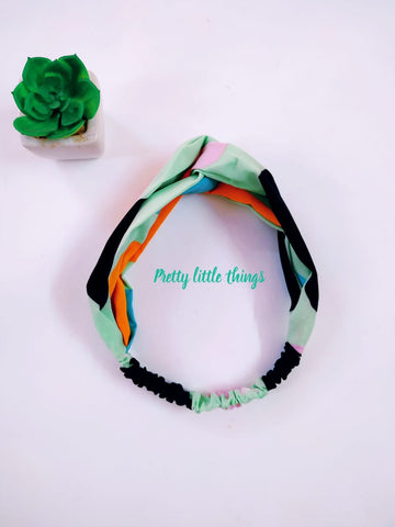 Turban Style Head Bands with Colorful big Polka Dots