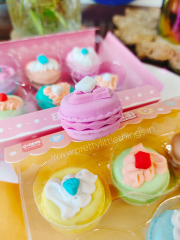 Yummy Cupcake/ Macaron Erasers Pack